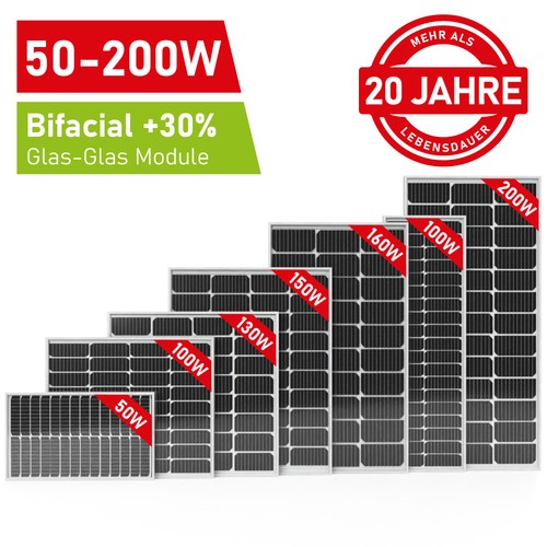 Solarmodul solarpanel bifacial - solarmodul,